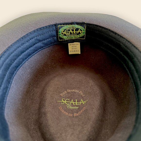 Scala Classico Four Seasons Crushable Wool Felt Hat, Medium, Gray - Picture 5 of 5